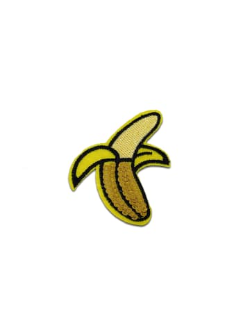 Banane Obst Frucht Mit PaillettenApplikation Bügelbild inGelb