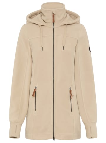 Fleecejacke in dunkel beige