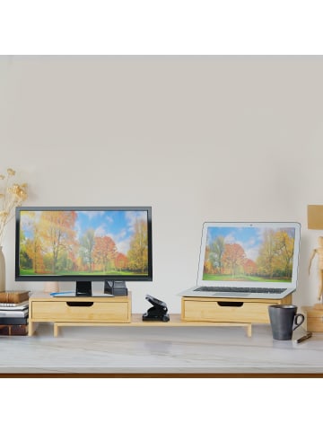 Monitorständer in Natur - (B)107 x (H)11 x (T)22 cm