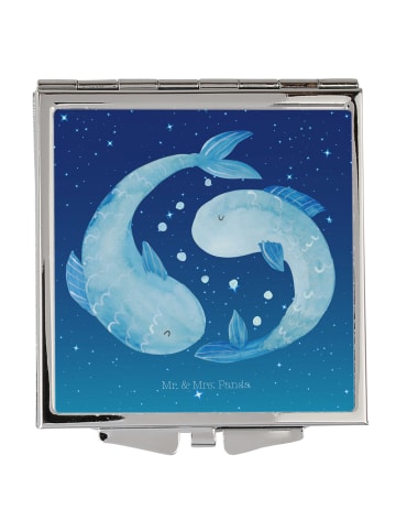 Schminkspiegel Sternzeichen Fische ohne Spruch in Sternenhimmel Blau