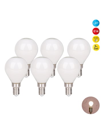 LED Leuchtmittel "DAFFY" in weiß - (L)4.5 cm x (B)4.5 cm x (H)7.7 cm - EEK F