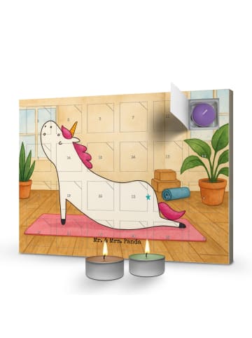 Adventskalender Einhorn Yoga Design ohne Spruch in Weiß