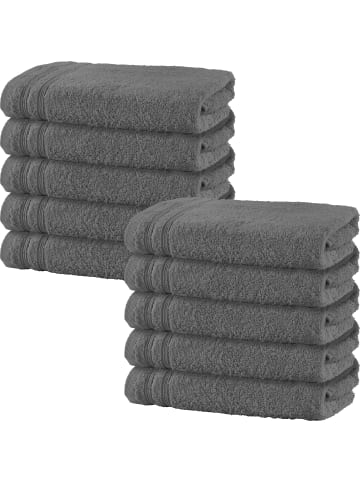 Duschtuch 10er-Pack Heidelberg in anthrazit
