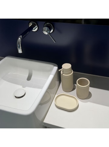 3-tlg. Bad Accessoires in Beige