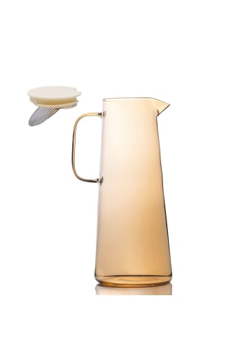 Karaffe Kanne aus Glas Wasser Krug in 1.4 Liter Amber