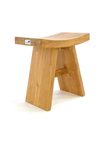 Hocker Teakholz Sitzhocker Holzhocker Höhe 47cm in Braun