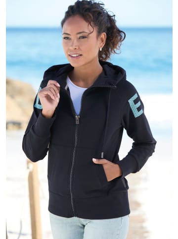 Kapuzensweatjacke in marine