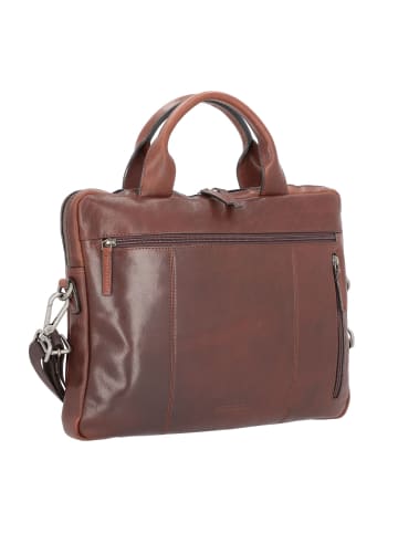 Roma Aktentasche Leder 38 cm Laptopfach braun