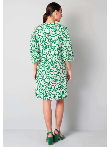 Kleid mit leichtem Ballonärmel in grün