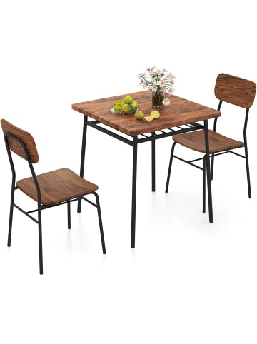 3 tlg. Bartisch Set in Braun