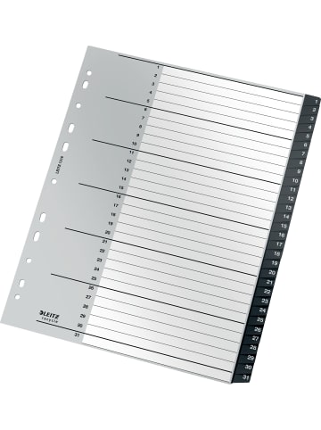 Plastikregister Recycle 1-31 A4 Maxi PP 31 Blatt schwarz