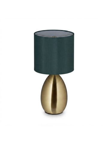 Tischlampe in Messing/ Grün- (H)33,5 x Ø 18 cm