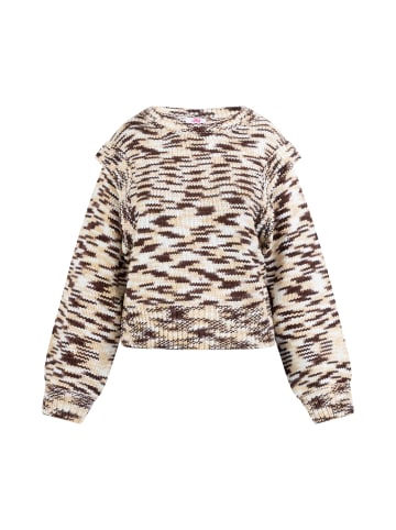 Damen Strickpullover in Braun Mehrfarbig