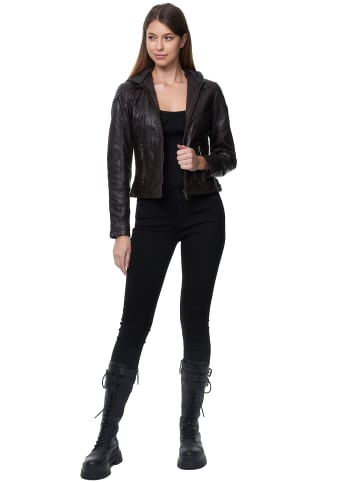 Lederjacke "F503" - in Braun