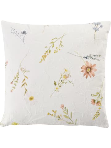 Baumwolle, Jacquard Kissenhülle Flam in creme