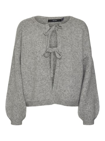 Strickjacke in Medium Grey Melange