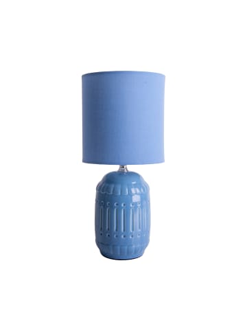 Tischleuchte "ERIDA" in hellblau - (L)13.5 cm x (B)13.5 cm x (H)30 cm