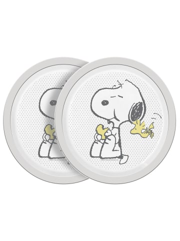 Teller Snoopy Cute & Cuddly 2er Set in Grau - 21,5 cm