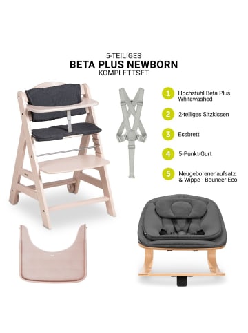 Beta Plus 5-tlg. Newborn Set - Hochstuhl in gray,white