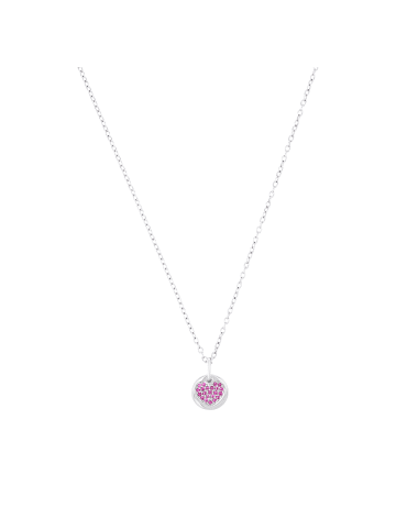 Kette mit Anhänger Silber 925, rhodiniert in Pink