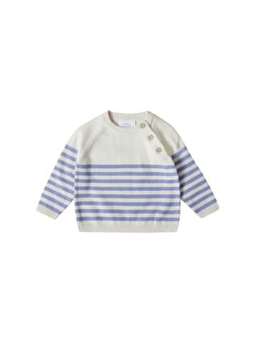 Gestreifter Pullover in weiß