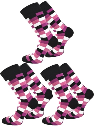 6 Paar Freizeitsocken Square in Lila