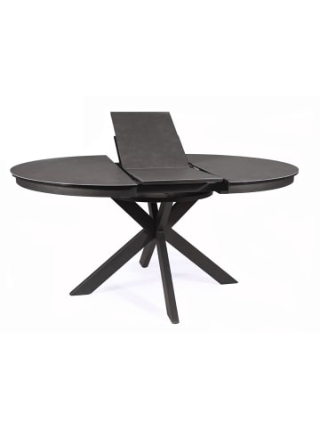 Esstisch Porto Corso grau / schwarz 120-160 / 120 / 76cm