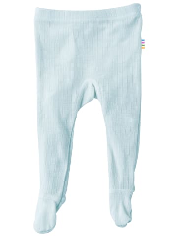 Leggings mit Fuß Merinowolle in light blue