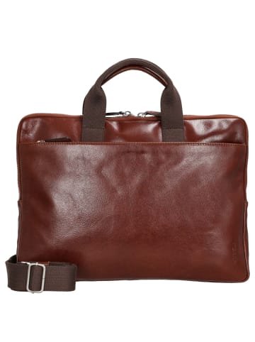 Buddy - Aktentasche 40 cm (schwarz) in cognac