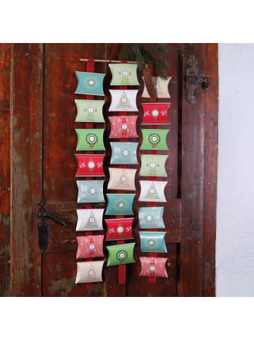Adventskalender zum Befüllen - 24er Kissenverpackungs-Kette in Bunt