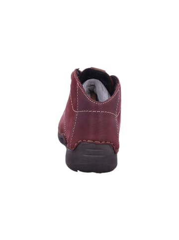 Schnürstiefelette in bordo