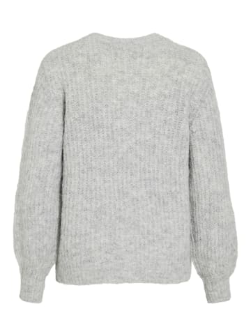Strickjacke in Medium Grey Melange