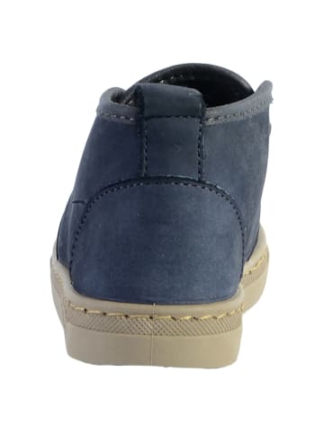 Hohe Sneaker aus Safari-Leder Blau