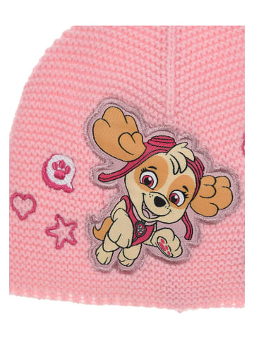 Wintermütze mit Bommel in Rosa
