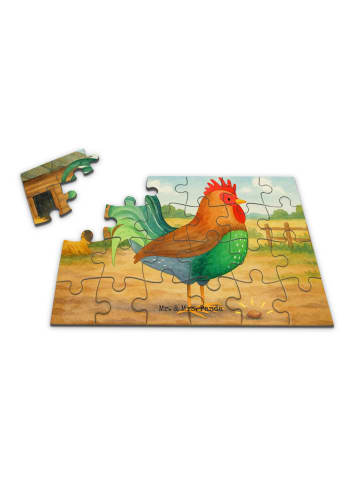 Puzzle Hahn Korn Design ohne Spruch in Weiß