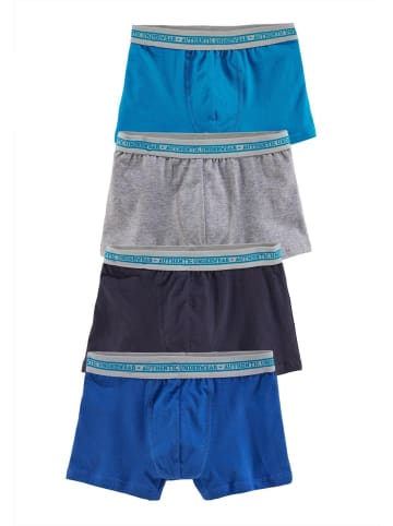 Boxer in blau, navy, grau-meliert, türkis