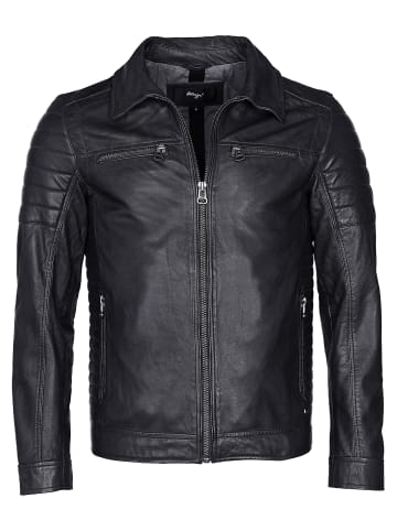 Lederjacke in schwarz