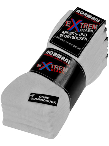 5 Paar Arbeits- und Sportsocken Extrem in Weiß