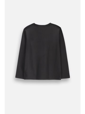 Langarmshirt in schwarz
