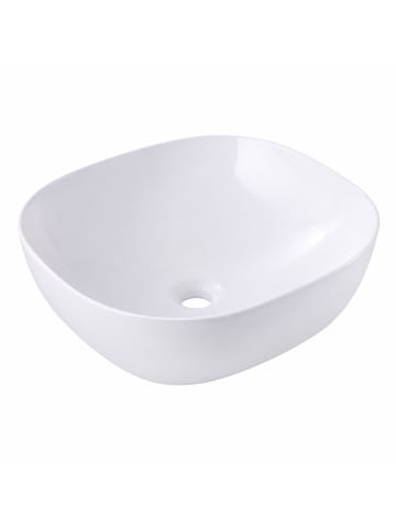 Aufsatzwaschbecken in Weiß - (B)42 x (H)14 x (T)42 cm