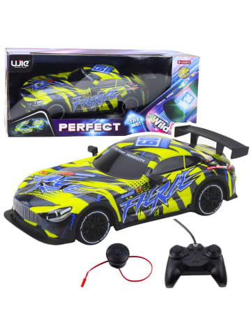 RC-Rennwagen mit beleuchteter Karosserie Gelb