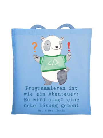 Einkaufstasche Panda Programmierer Abenteuer mi... in Sky Blue