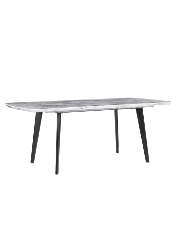 Esszimmertisch MOSBY in Weiß/Schwarz - (W) 90 x (H) 77 x (L) 160 cm
