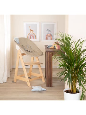 Treppenhochstuhl 'Born Up' Set 2in1 - 'Greyish gesteppt' - mit Liegefunktion