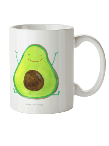 Tasse Avocado Glücklich ohne Spruch in Weiß