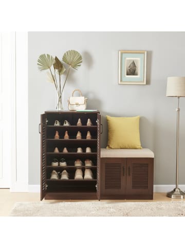 Schuhschrank Løten in Andere Braun (H)97cm (B)120cm