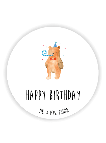 Magnet Bär Geburtstag mit Spruch in Weiß