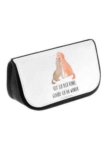 Kosmetiktäschchen Hunde Liebe mit Spruch in Weiß