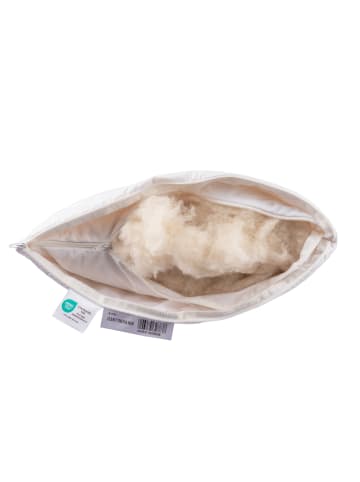 Alpaka Naturhaar Kopfkissen in weiß
