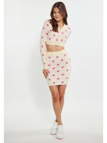Damen Cardigan in CREME LILA ROT